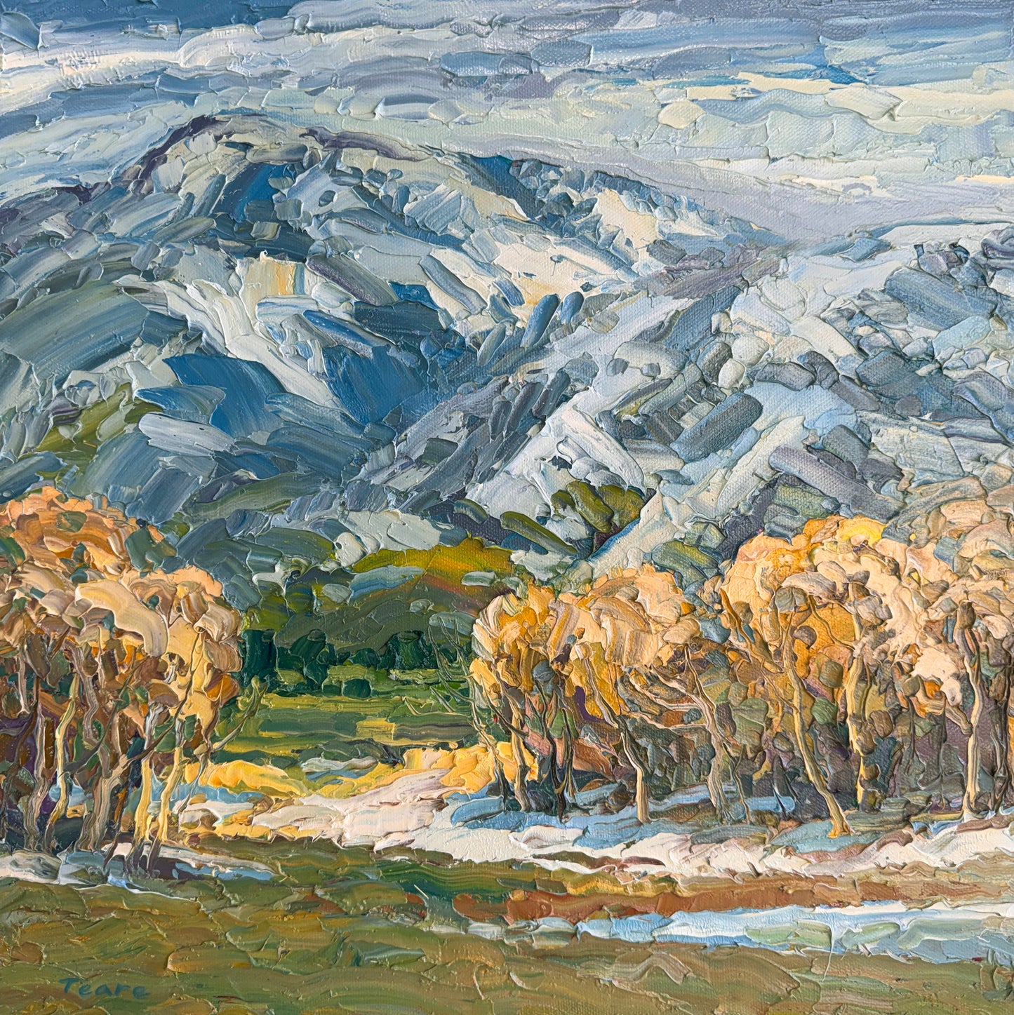 Across the valley, 16" x 16"